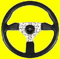 PERSONAL GRINTA NAJ BLACK LEATHER/MULTICOLOR SPOKES 350 mm