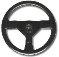 PERSONAL RACING BLACK/BLACK W/YELLOW LOGO POLYURETHANE STEERING WHEEL 330 mm