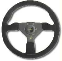 PERSONAL GRINTA POLYURETHANE/BLACK SPOKES/ YELLOW LOGO STEERING WHEEL 350 mm 