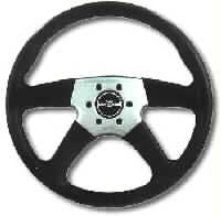 PERSONAL SPRINT 4 BLACK LEATHER/CENTER PAD TINTED POLISHED GREY STEERING WHEEL