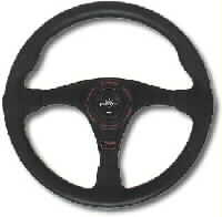 PERSONAL MONZA BLACK LEATHER/BLACK SPOKES 350 mm STEERING WHEEL