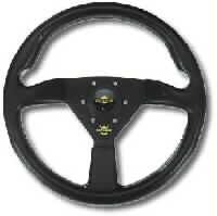 PERSONAL BLITZ S.V. BLACK LEATHER/BLACK SPOKES 350 mm STEERING WHEEL