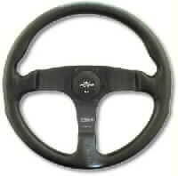 PERSONAL FITTI E3 BLACK LEATHER/BLACK SPOKES 370 mm STEERING WHEEL