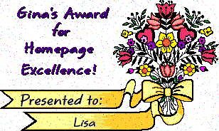 Gina's HomePage Excellence Award