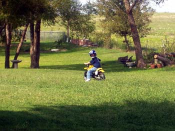 John riding his dirt bike
