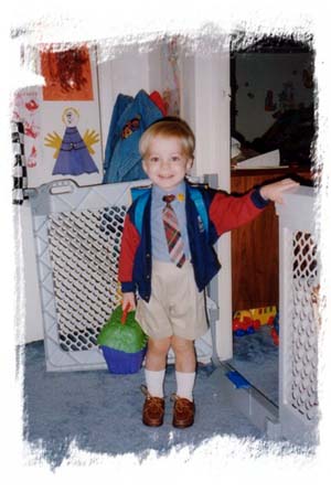 John's first day of kindergarten