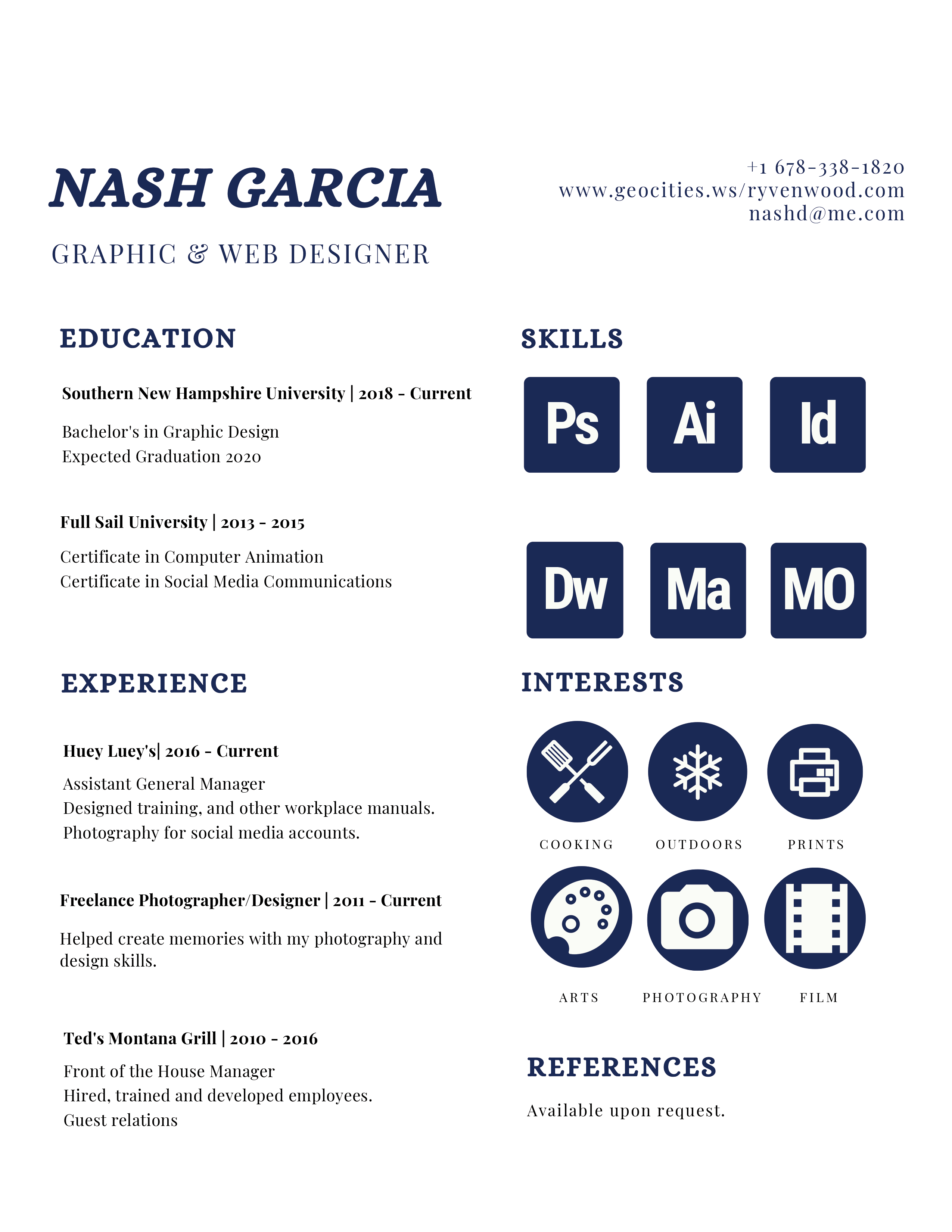 Nash Garcia's Digital Resume