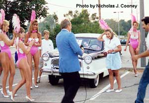 Bill Wildt surprises Claudia with a feather.