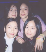 ahyun (ray's sista), alice (ray's sista) and us