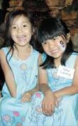 mandy and alyssa, always jocking around [8 years old]