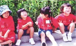 left to right : Thandie, Niki,  Alyssa and Cassandra [last day of school, 7 years old]