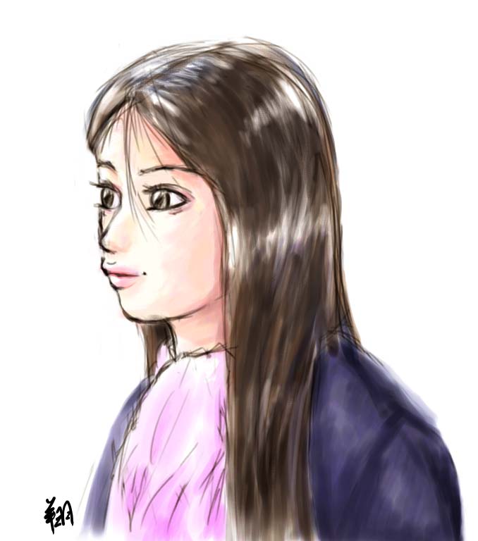 [march 2003] this is not my favorite one, but i like all the same. alyssa told me it was very beautiful, but i'm not satisfied. and it's the first drawing i made that i retouched by computer