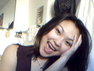 she likes playing with her webcam !