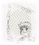 Gritty image of Shu and his tetsubo