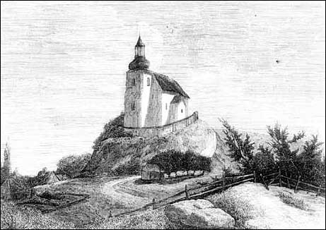 Kosci�l w Golonogu. Drzeworyt sztorcowy pochodzacy z �Tygodnika Ilustrowanego� z 1862 roku.