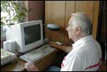 Autor przy pracy