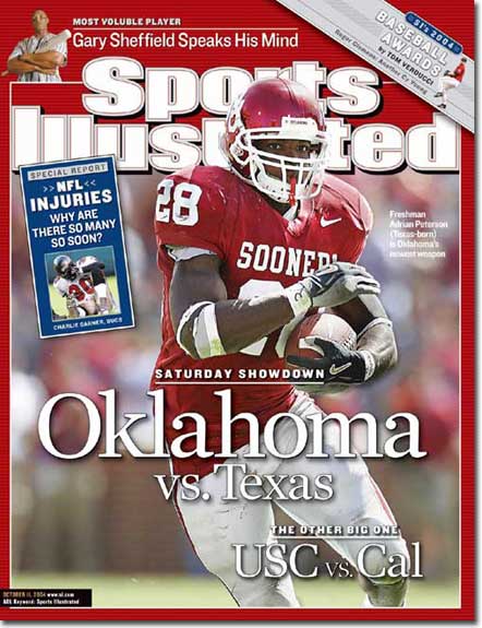 11 OCT 04 Adrian Peterson SI Cover #1