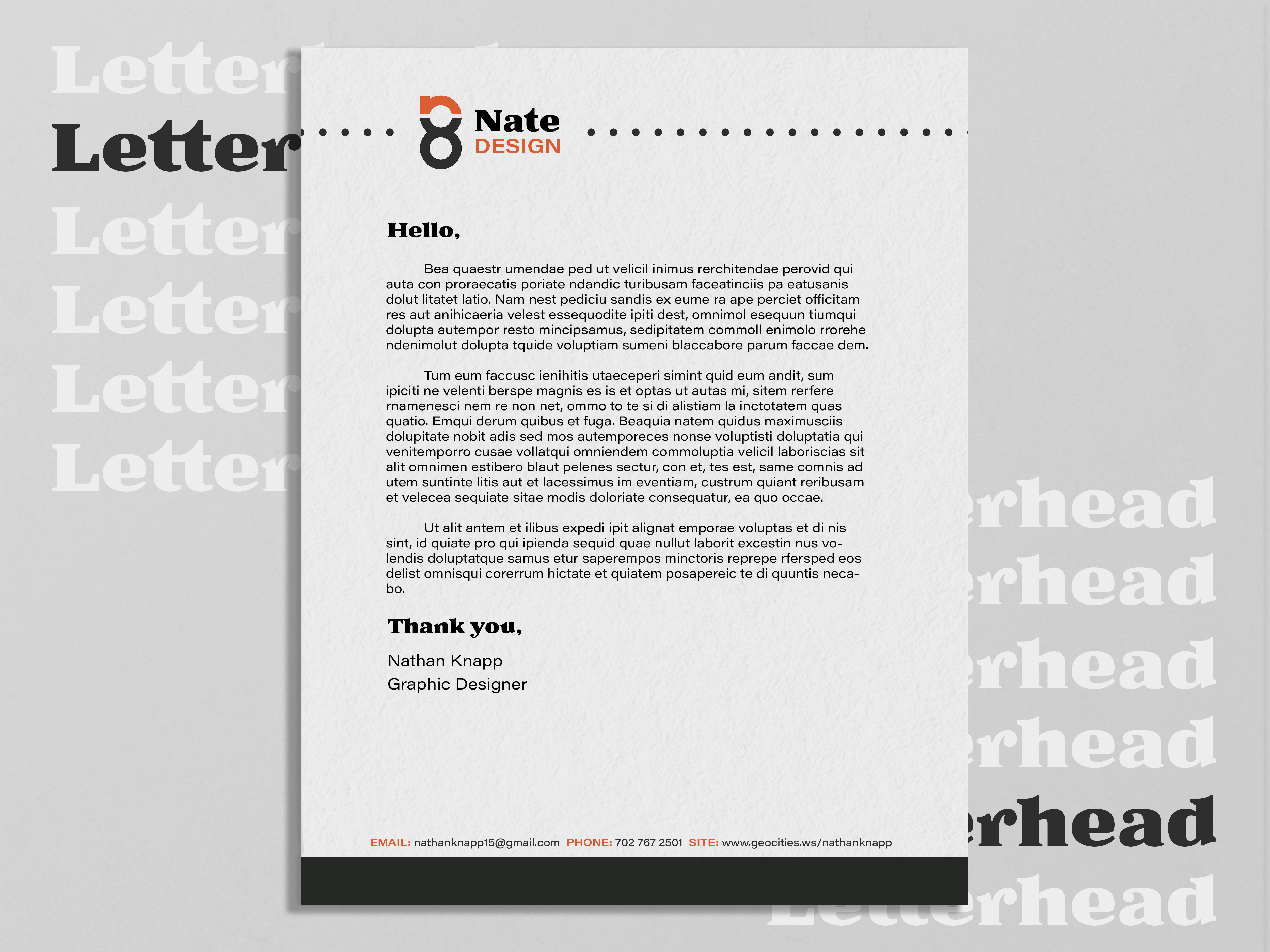My personal letterhead