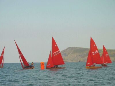 Rounding the leeward mark during Monday's race