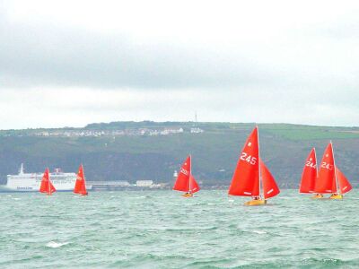 On the downwind leg - Thursday's race