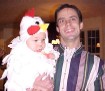 Taylor dressed for Halloween with and her dad Russ
