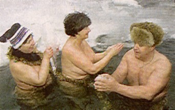 In the ice pool