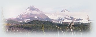 N & Middle Sister in the Cascade Mountains, Oregon