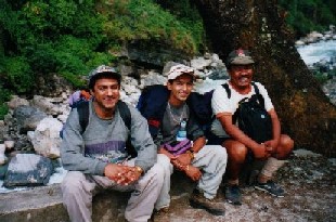 Smiling Staffs during a trek