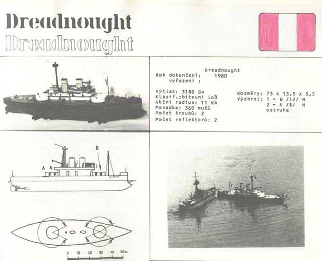 Kriosk� bitevn� lo� DREADNOUGHT strana&nbsp;9&nbsp;ro�enky&nbsp;NAUMACHIA&nbsp;1985
