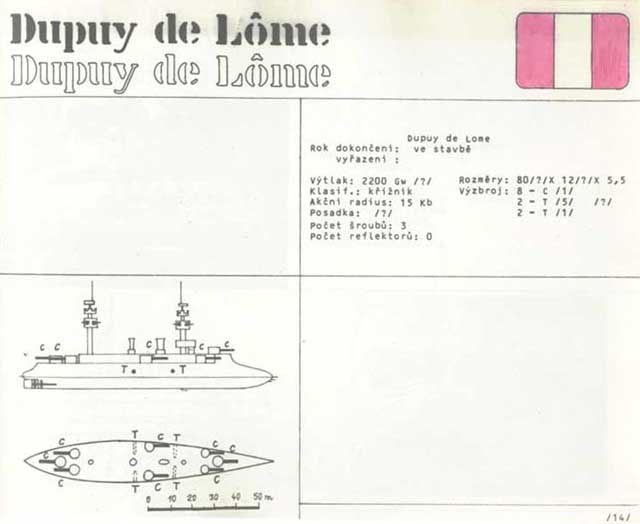 Kriosk� k�i�n�k DUPUY DE LOME strana&nbsp;14&nbsp;ro�enky&nbsp;NAUMACHIA&nbsp;1985