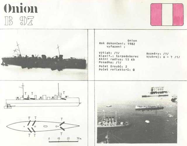 Kraut�nsk� torpedoborec ONION strana&nbsp;16&nbsp;ro�enky&nbsp;NAUMACHIA&nbsp;1985