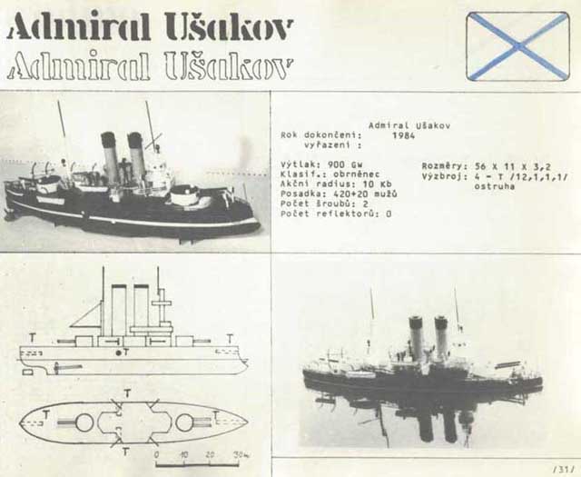 Unijsk� obrn�nec ADMIRAL U�AKOV strana&nbsp;28&nbsp;ro�enky&nbsp;NAUMACHIA&nbsp;1985