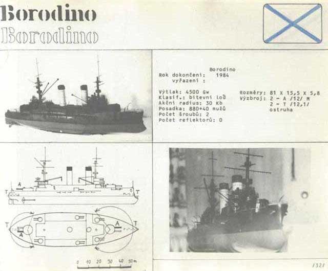 Unijsk� bitevn� lo� BORODINO strana&nbsp;32&nbsp;ro�enky&nbsp;NAUMACHIA&nbsp;1985
