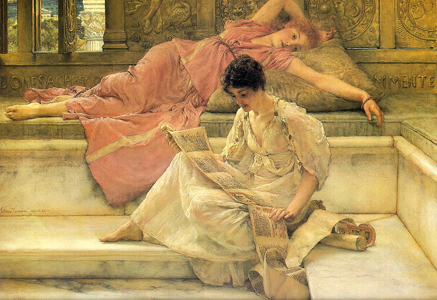 The Favorite Poet, 1888, oil on panel, Lady Lever Art Gallery, Port Sunlight. 162KB