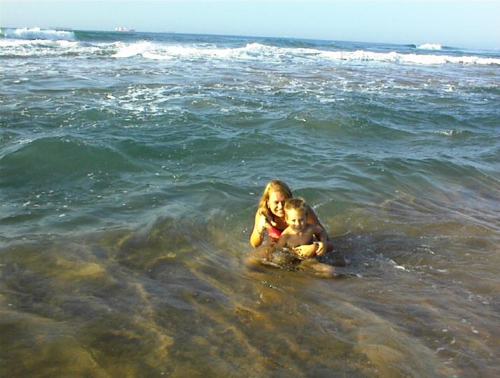 Susan and Barry in the water