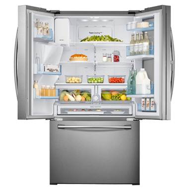 Description: RF28HDEDBSR_003_Front-Open-With-Food_Silver.jpg