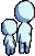 See our pretty blue bums?