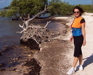 Nancy on the ocean path