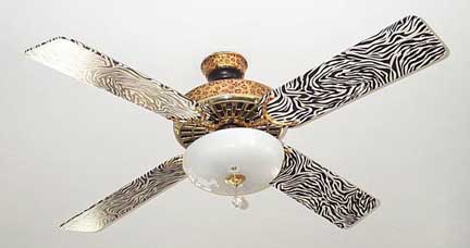 Gold leaf and Acrylic "Hunter Original Cast Iron Fan"