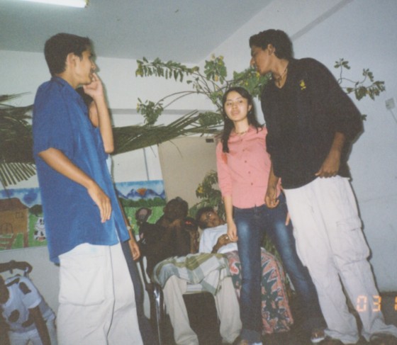 BENNY ( blue ) , MELISSA ( pink ) , EDMOND ( black ) ...  