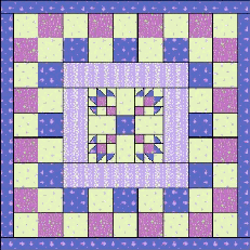 Baby quilt with Bear's Paw block