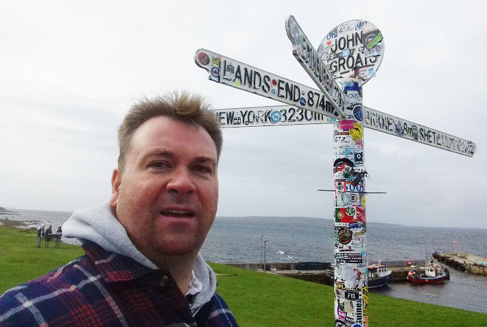 Image of me at John o'Groats, Caithness