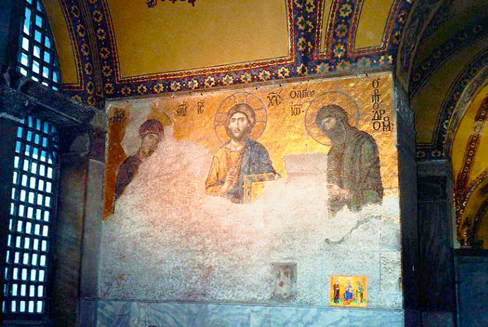 Image of gold mosaic, Hagia Sofia, Istanbul