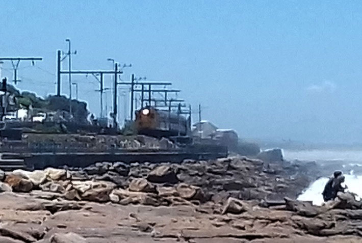 Image of the train to Simon's Town, passing through St James
