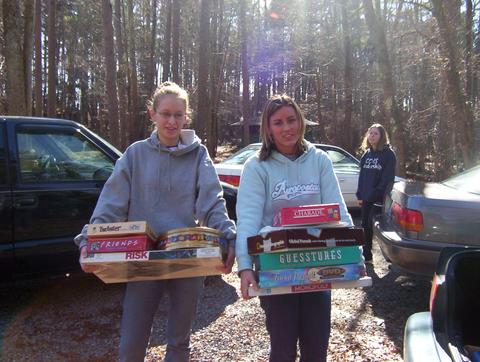 Leah, Kim, and Amanda at Retreat, Dec. 04