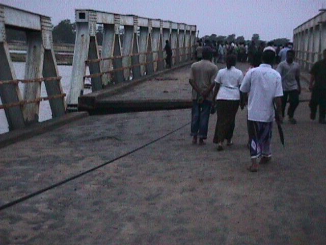 Tsunami devastation at Pothuwil - Broken Arugam Bay Bridge