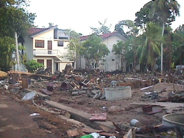 Tsunami devastation at Matara