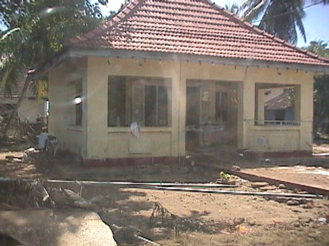 Tsunami devastation towards Galle
