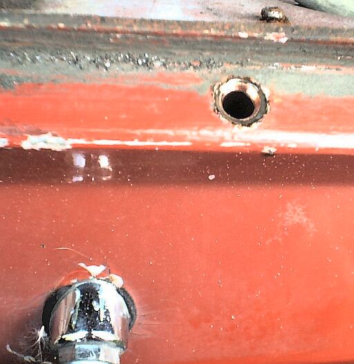 Fill and make flush the surrounding of the pipe with resin.