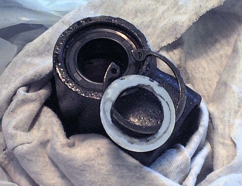 I also applied a little grease under the white nylon washer - just to help keep the muck out.